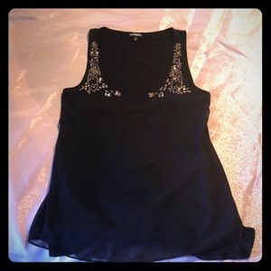 Black jeweled top